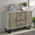 Abelardo Weathered Oak Cement 3-Drawer Accent Cabinet Discount