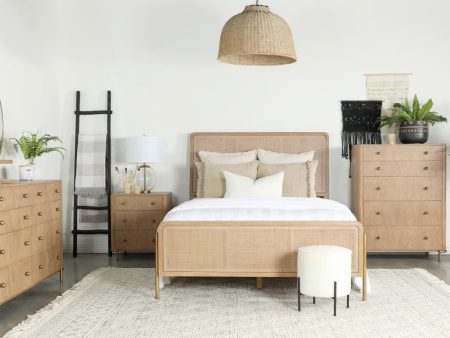 Arini Sand Wash Natural Cane Panel Bedroom Set on Sale