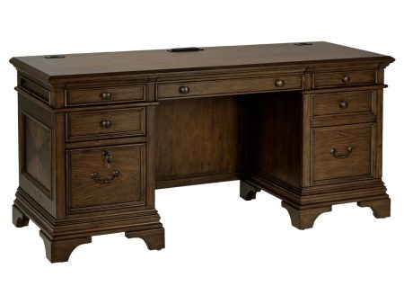 Hartshill Burnished Oak Credenza with Power Outlet Online