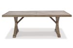 Beachcroft Beige Dining Table with Umbrella Option Online now