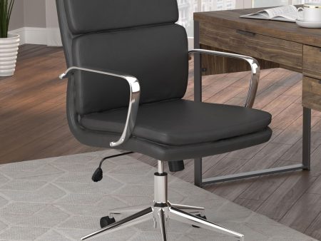 Ximena Black Standard Back Upholstered Office Chair For Cheap