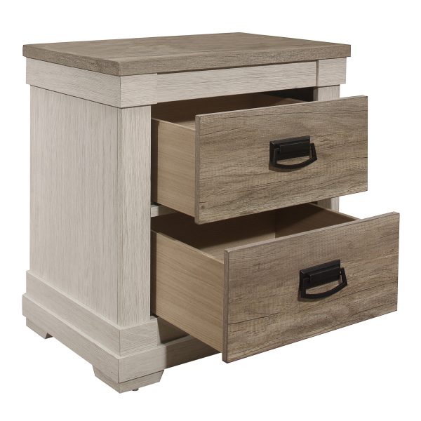 Arcadia White Weathered Gray Nightstand For Cheap