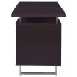 Lawtey Cappuccino Rectangular Storage Office Desk Hot on Sale