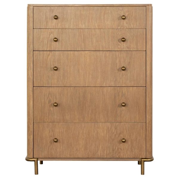 Arini Sand Wash 5-Drawer Chest Discount