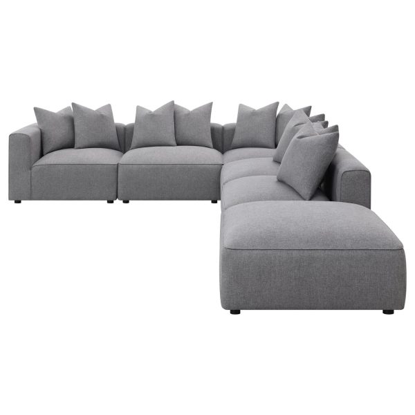 Jennifer 6-Piece Tight Seat Modular Sectional Gray Online