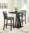 Alberton Black Cappuccino Upholstered Bar Stools, Set of 2 Online now