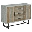 Abelardo Weathered Oak Cement 3-Drawer Accent Cabinet Discount