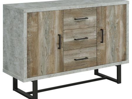 Abelardo Weathered Oak Cement 3-Drawer Accent Cabinet Discount