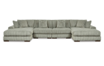 Lindyn Fog 4-Piece Double Chaise Sectional For Discount