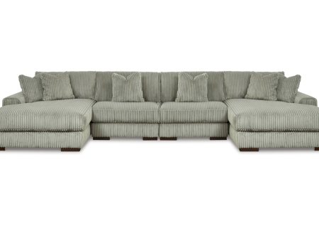 Lindyn Fog 4-Piece Double Chaise Sectional For Discount