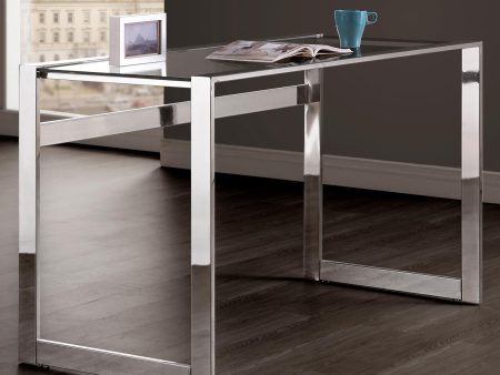 Hartford Chrome Glass Top Writing Desk Discount