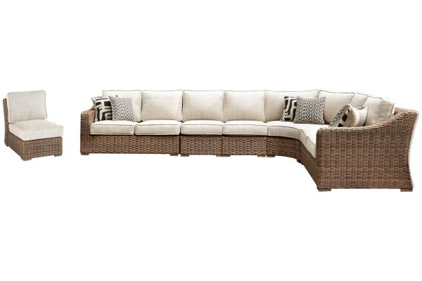 Beachcroft Beige 6-Piece Outdoor Seating Set Discount