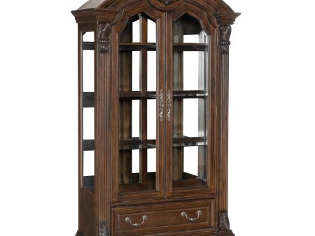 Bergen Dark Oak Curio For Cheap