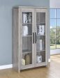 Alejo Gray Driftwood 2-Door Tall Cabinet Discount