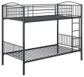 Anson Gunmetal Twin over Twin Bunk Bed with Ladder Discount