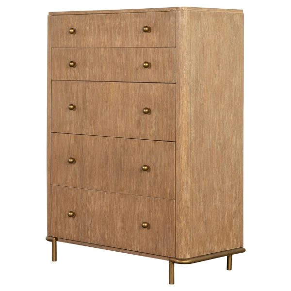 Arini Sand Wash 5-Drawer Chest Discount