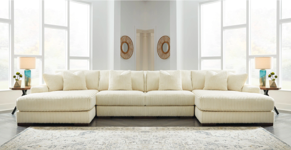 Lindyn Ivory 4-Piece Double Chaise Sectional Online now