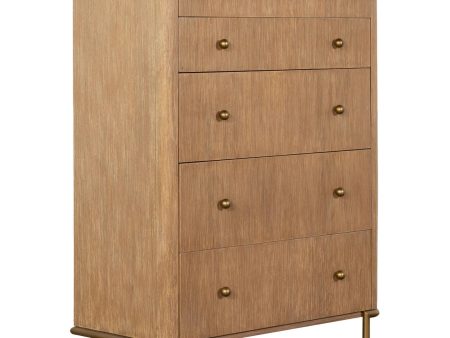 Arini Sand Wash 5-Drawer Chest Discount