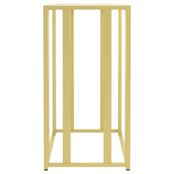 Adri Metal Frame Sofa Table Matte Brass on Sale