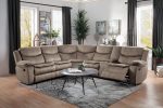 Bastrop Brown Microfiber Reclining Sectional Cheap