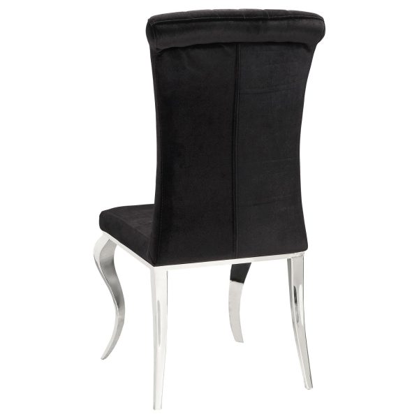 Betty Black Chrome Upholstered Side Chairs, Set of 4 Supply