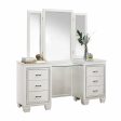 Allura White Vanity Dresser with Mirror For Discount