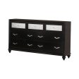 Barzini Black 7-Drawer Rectangular Dresser Hot on Sale