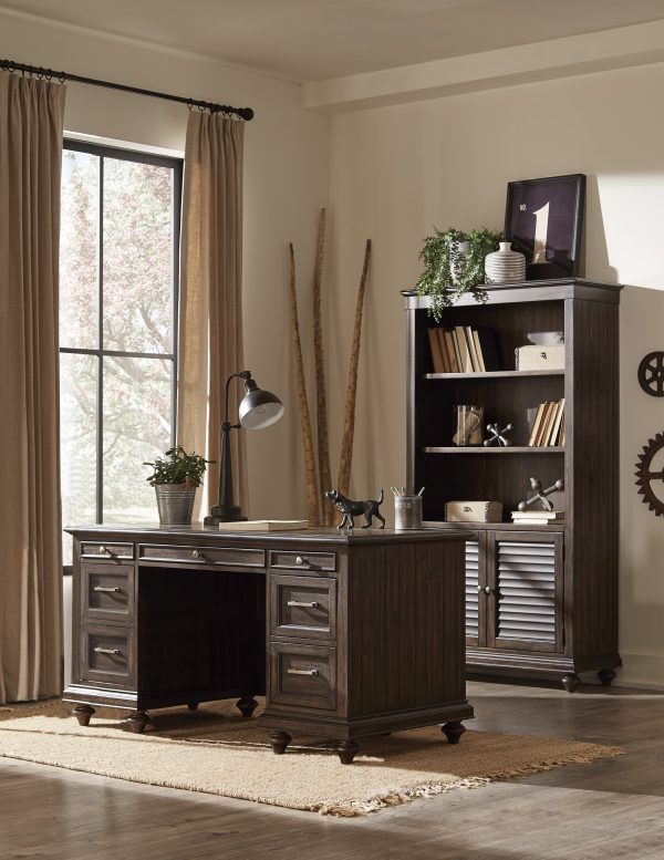 Cardano Driftwood Charcoal Executive Desk Hot on Sale