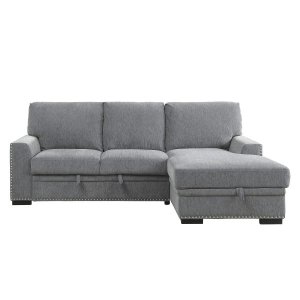 Morelia Gray RAF Storage Sleeper Sofa Chaise Sale