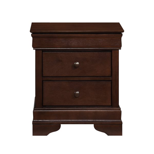 Abbeville Cherry Nightstand, Hidden Drawer Discount