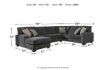 Tracling Slate 3-Piece LAF Chaise Sectional Hot on Sale