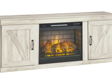 Bellaby Whitewash TV Stand with Electric Fireplace Online