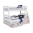 Ashton White Twin over Full 2-Drawer Bunk Bed For Cheap