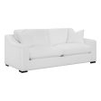 Ashlyn Upholstered Sloped Arms Sofa White Cheap