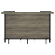 Bellemore Gray Driftwood Black Bar Unit with Footrest For Sale