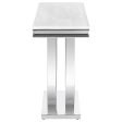 Adabella U-Base Rectangle Sofa Table White Chrome Sale