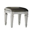 Bevelle Silver Vanity Stool Online Hot Sale