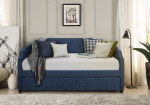 Aisha Blue Daybed with Trundle Discount