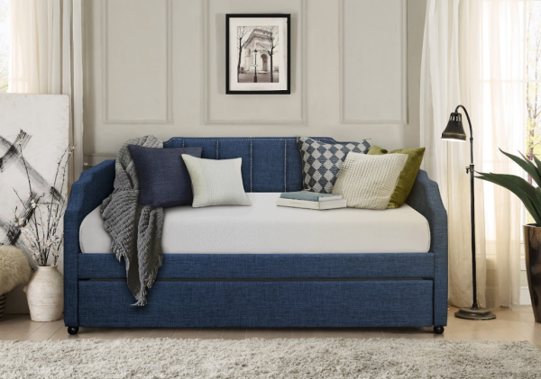 Aisha Blue Daybed with Trundle Discount