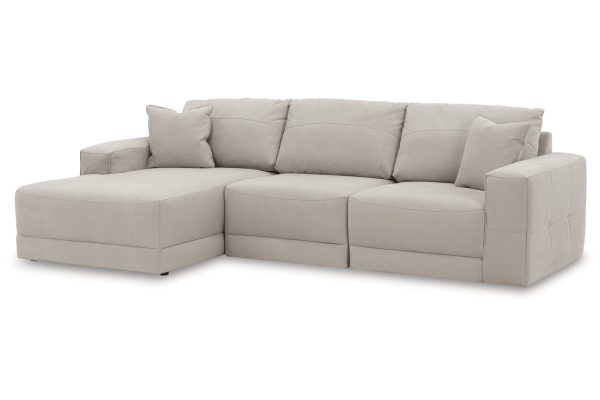 Next-Gen Gaucho Gray 3-Piece LAF Chaise Sectional For Sale