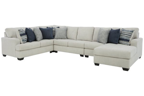 Lowder Stone 5-Piece RAF Chaise Sectional Hot on Sale